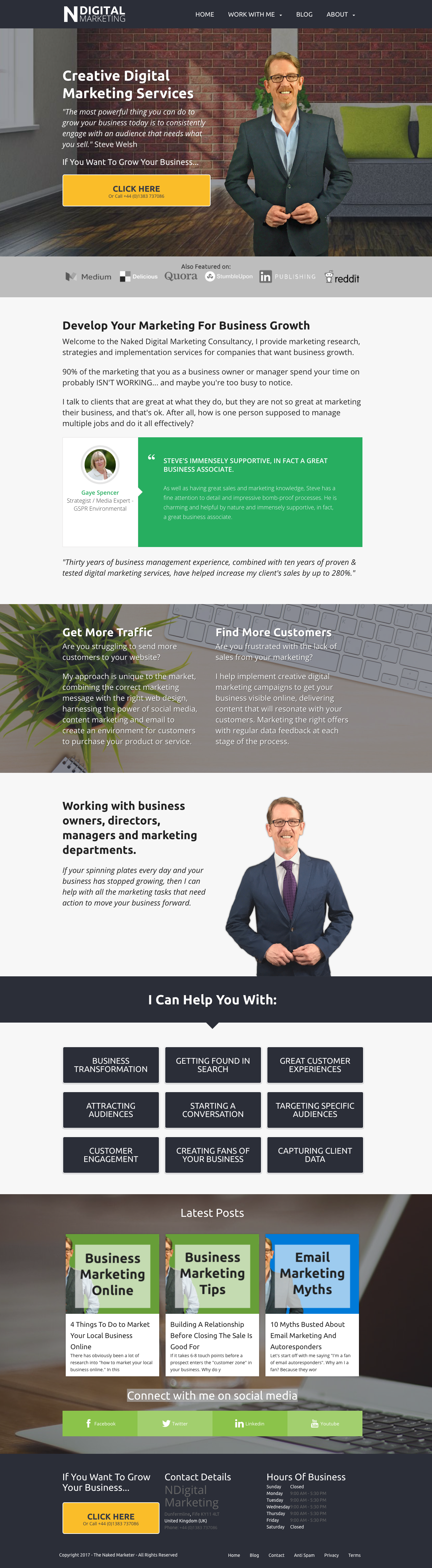 Site Critique: how this marketing agency creates trust | NDigital Marketing Sales Page