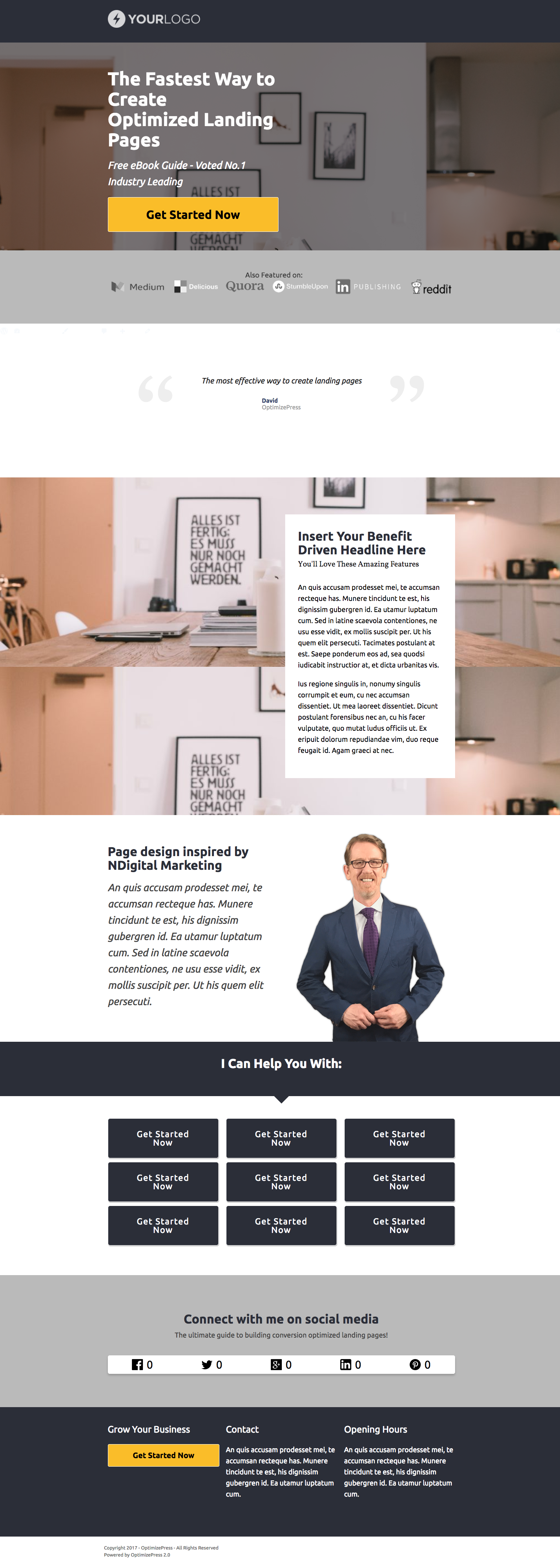 Site Critique: how this marketing agency creates trust | OptimizePress Sales Page Template