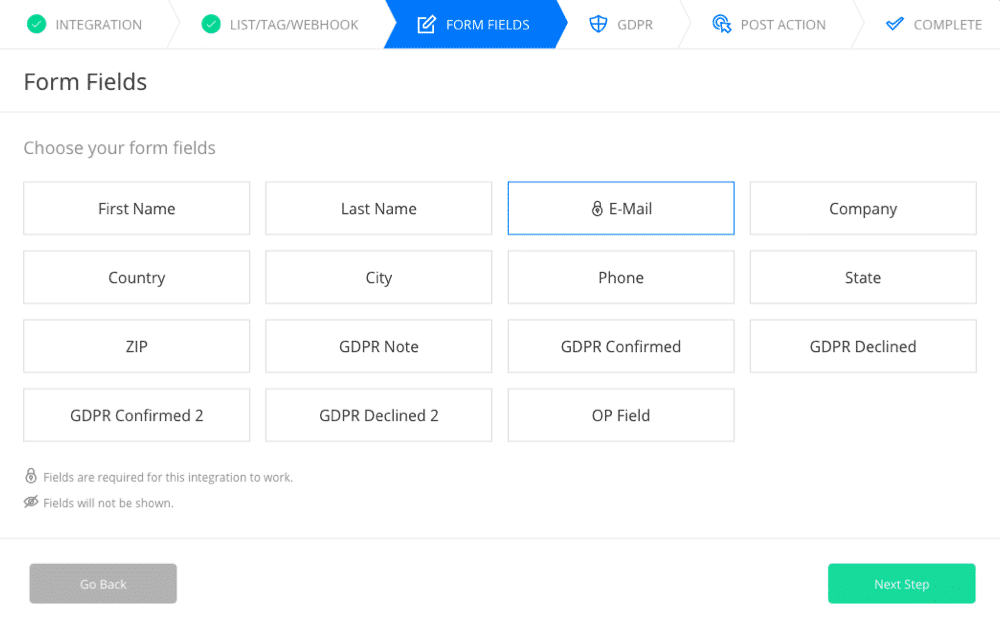 Mailerlite Custom Fields