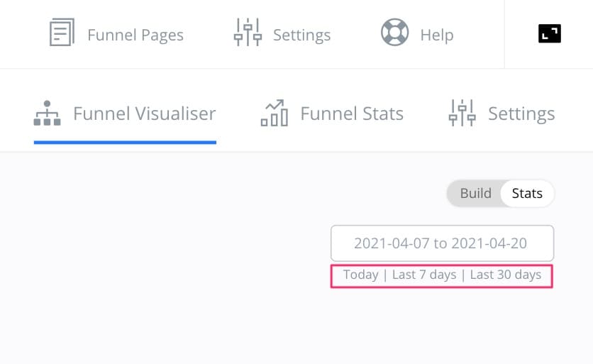 Funnel Visualiser Date Filtering