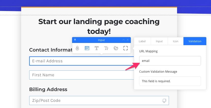 Email Field URL Mapping