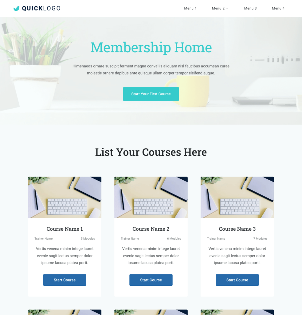Vibrant Template Collection - Membership Home Page Vibrant Template Collection - Membership Home Page
