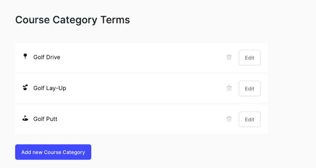 Course Category Terms Course Category Terms