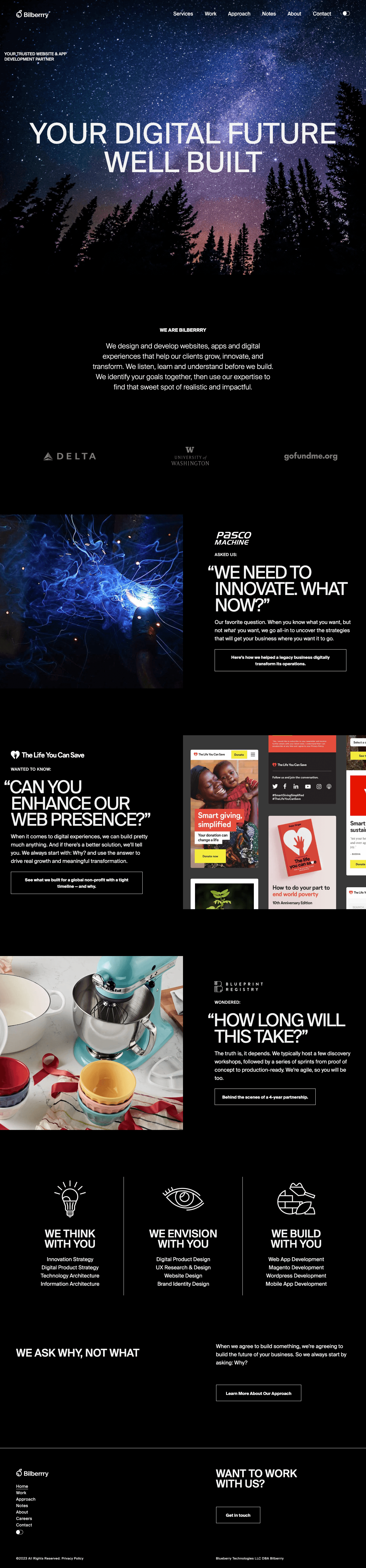 Bilberrry Agency Landing Page