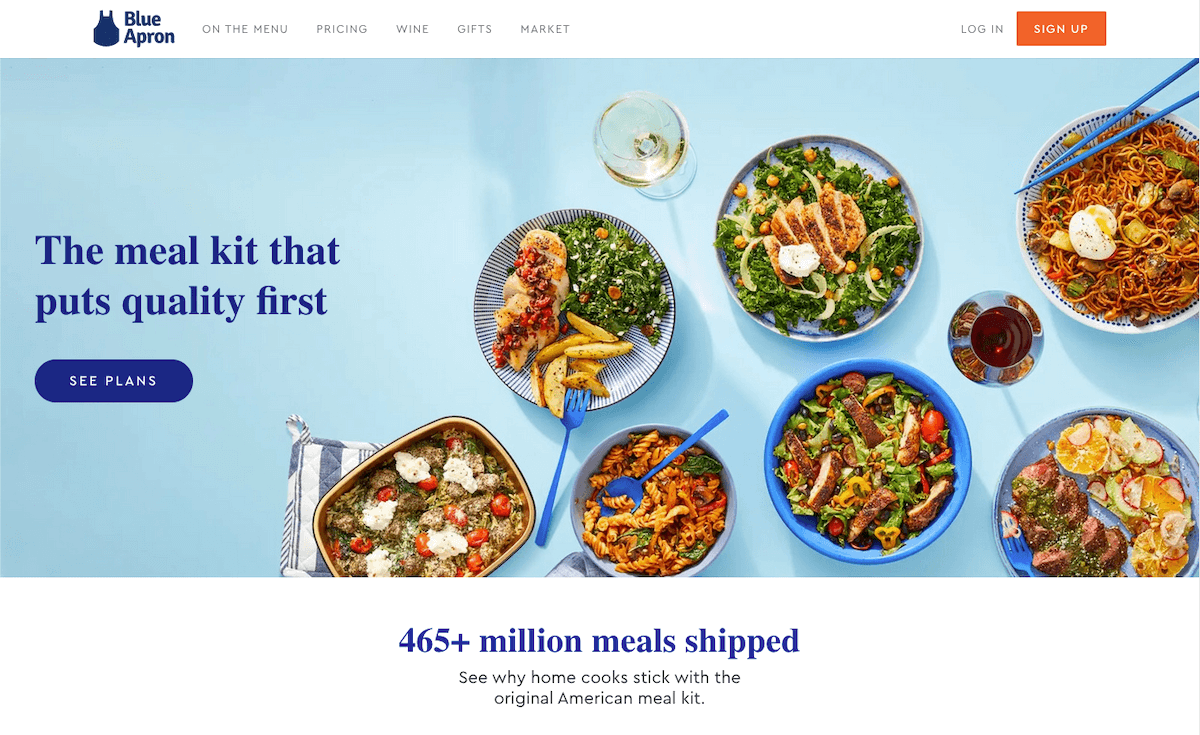 Blue Apron Membership Site Examples