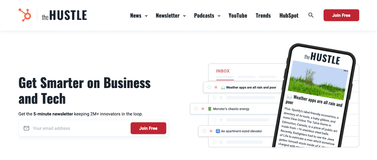 The Hustle Membership Site Examples