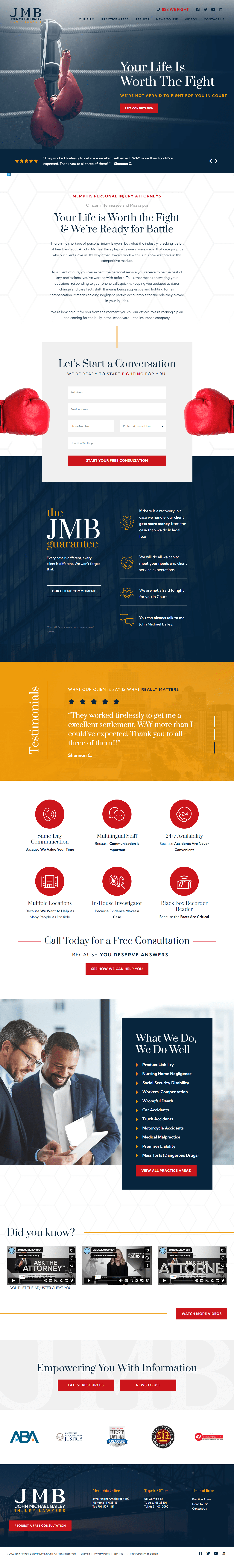 JMB Lawyer Landing Page