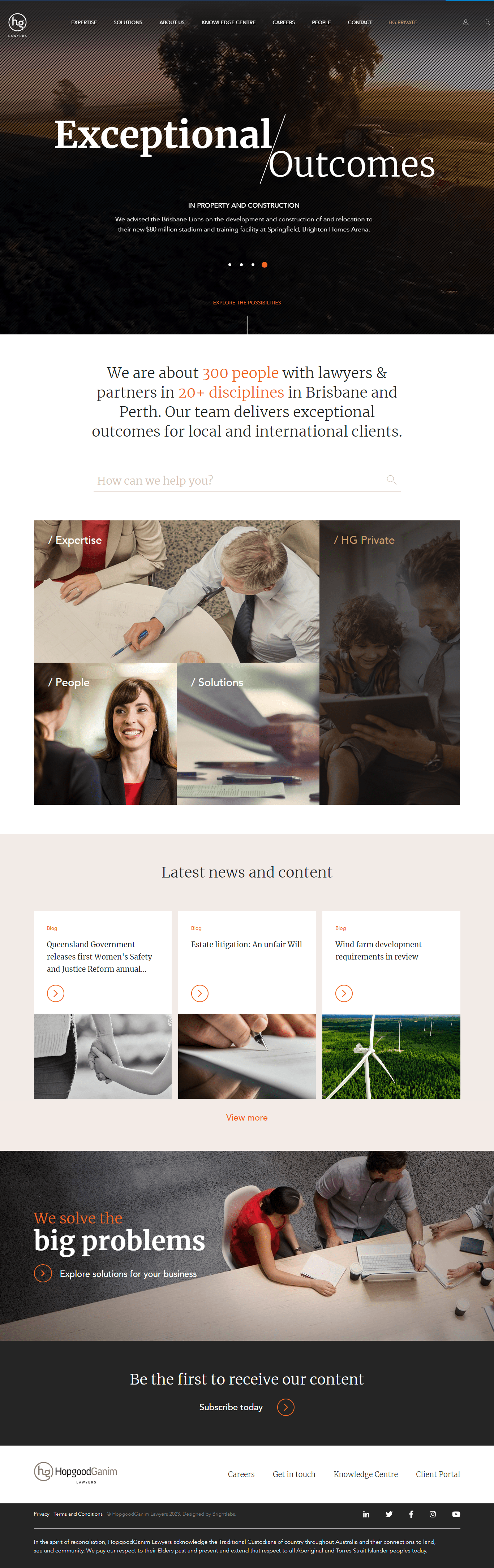HG Lawyers Lawyer Landing Page