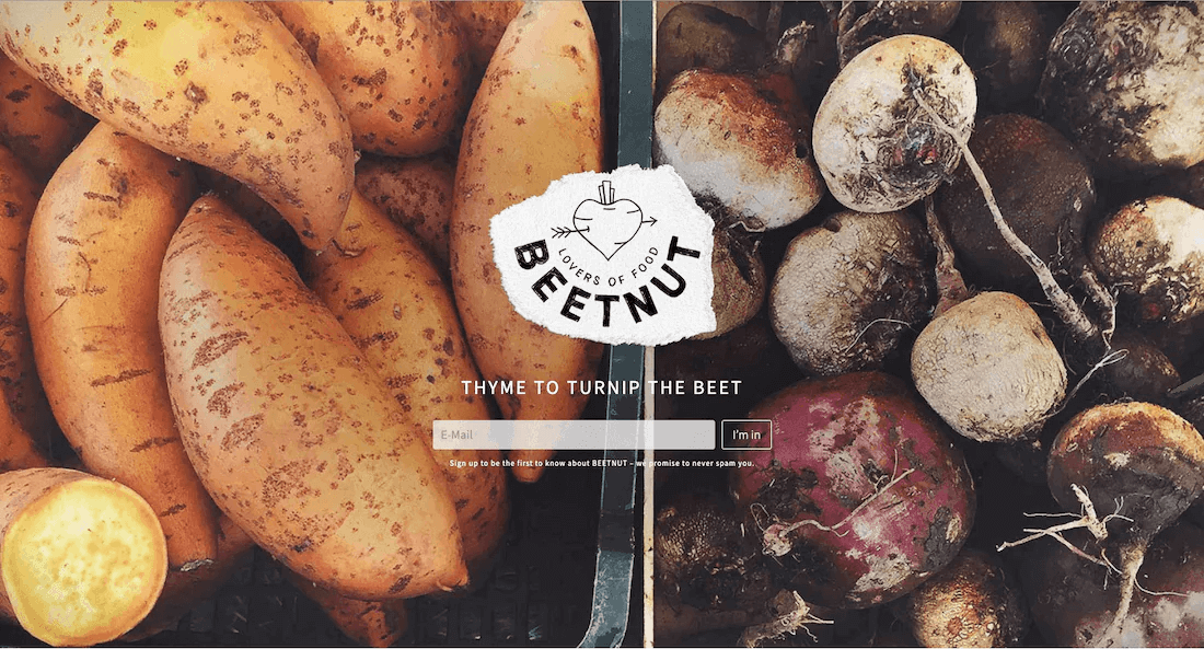 Beet Nut Coming Soon Landing Page Example
