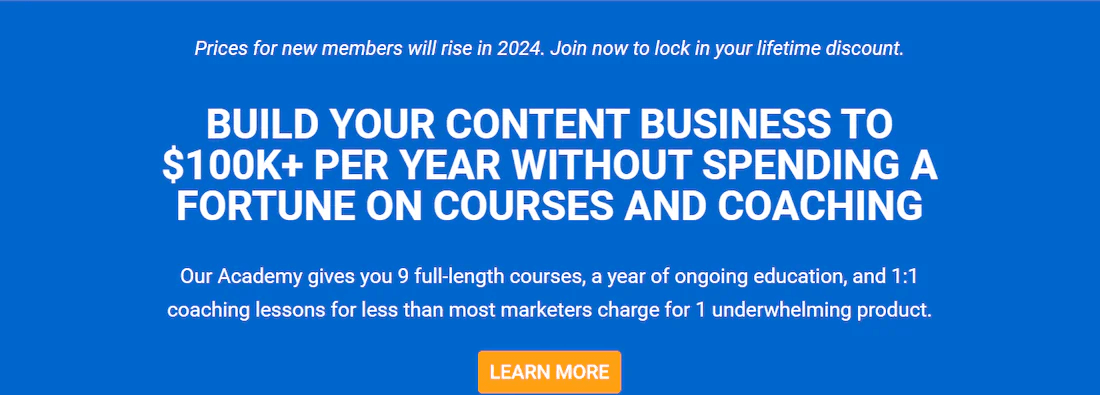 Copyblogger Landing Page Example