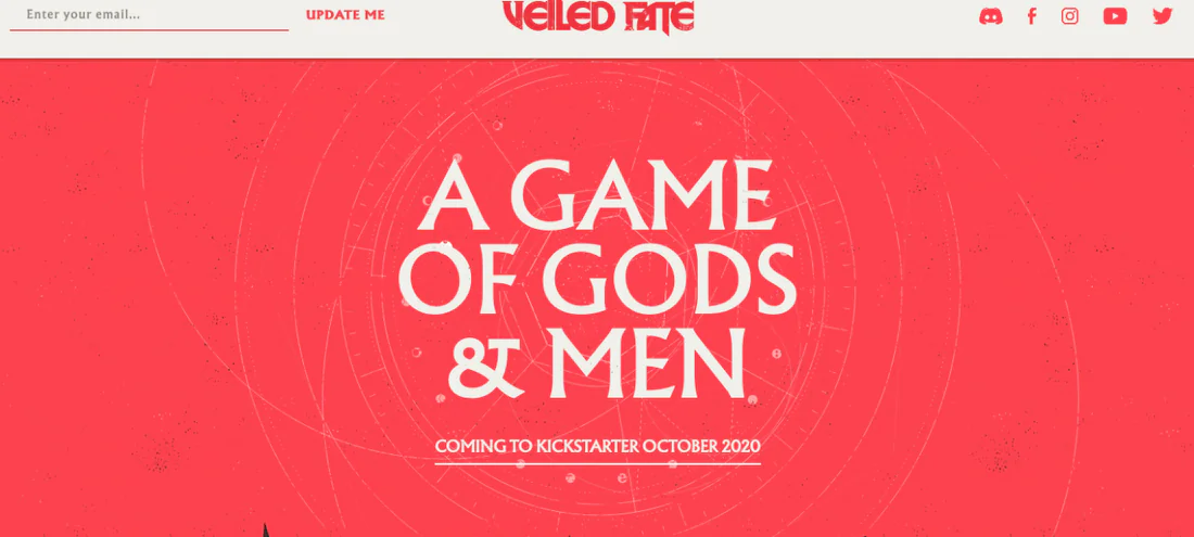 Veiled Fate Coming Soon Landing Page Example