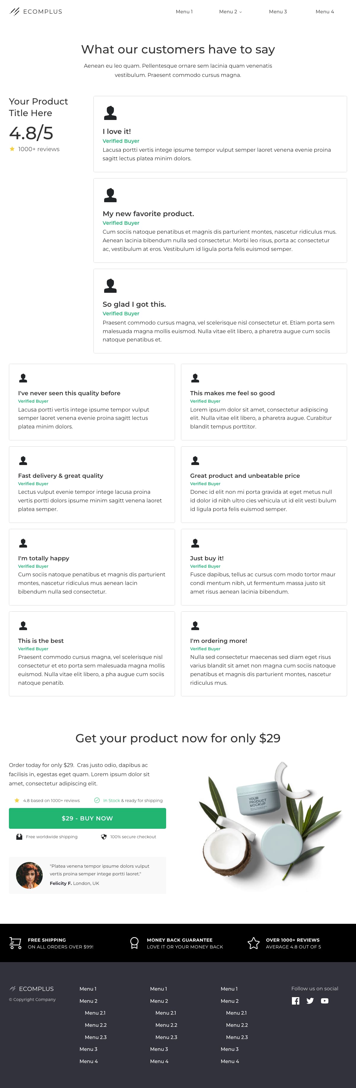 EcomPlus Reviews Page