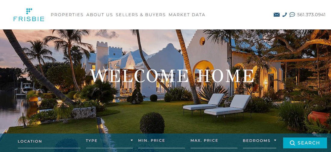 Frisbie Palm Beach - Real Estate Landing Page