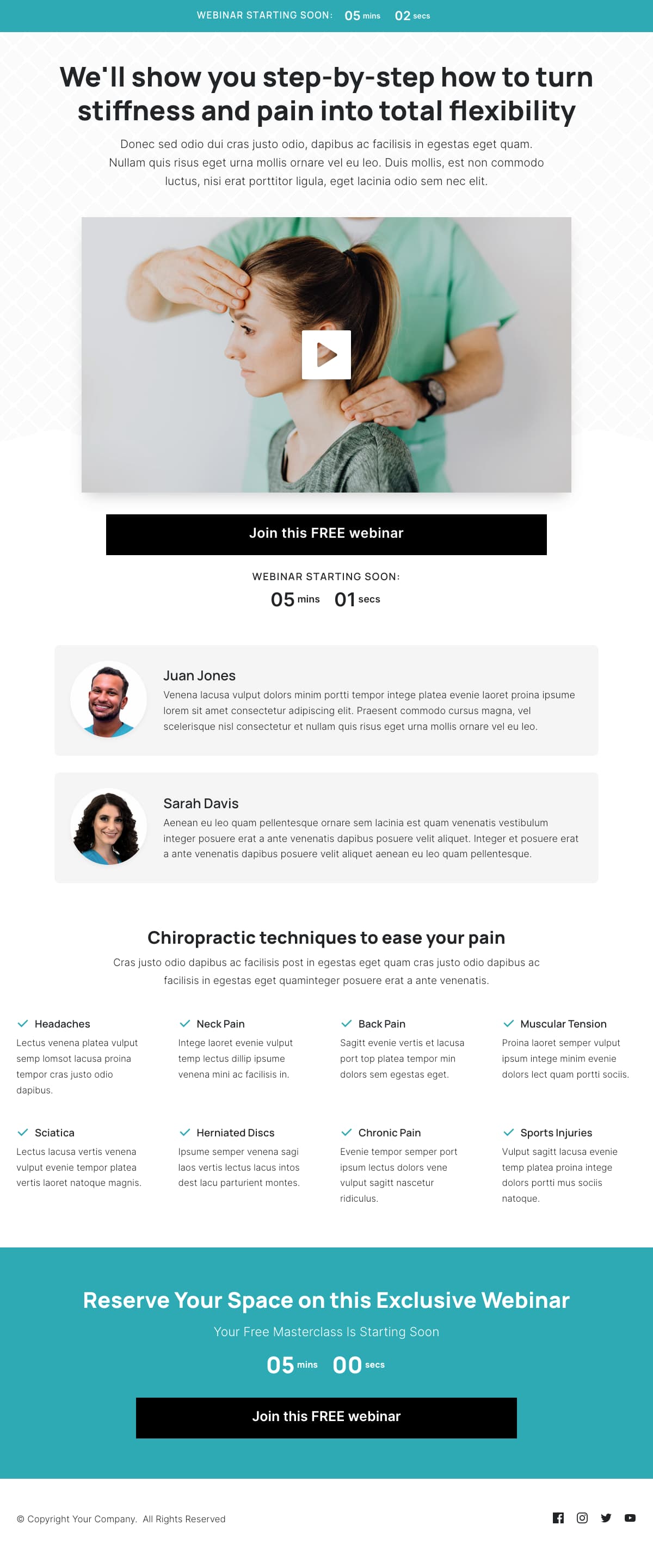 Onward Business Webinar Landing Page