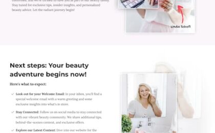 Beauty Newsletter Thank You Page SM