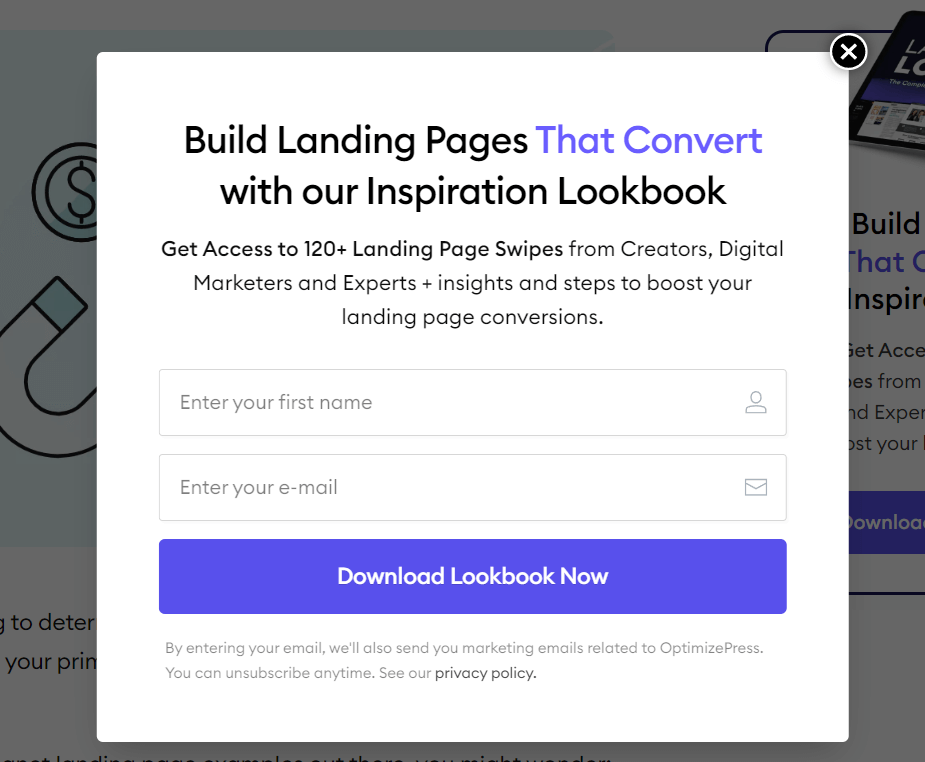 OptimizePress Lookbook2 - Lead Generation Funnel