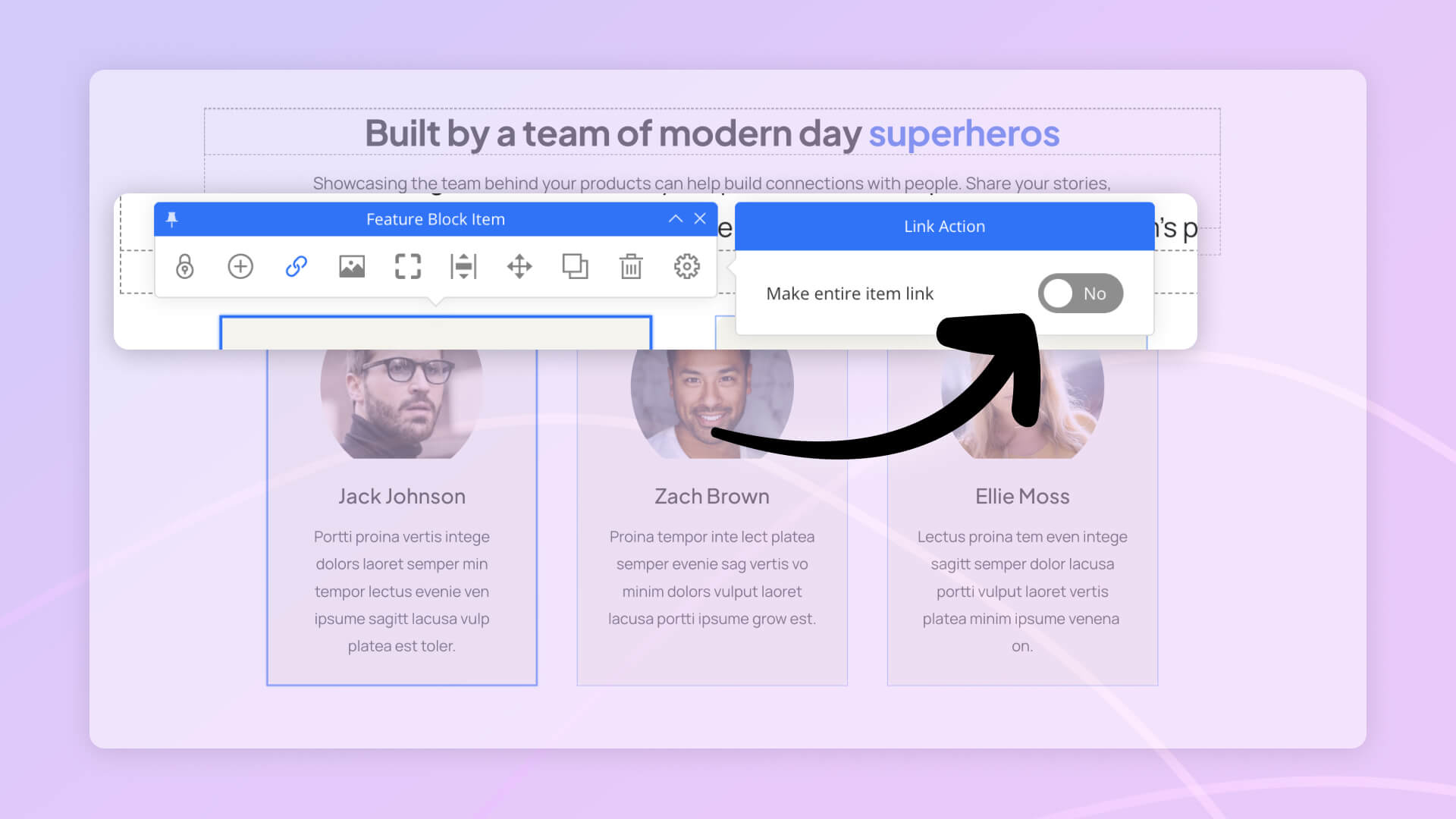 Clickable Feature Block Clickable Feature Block
