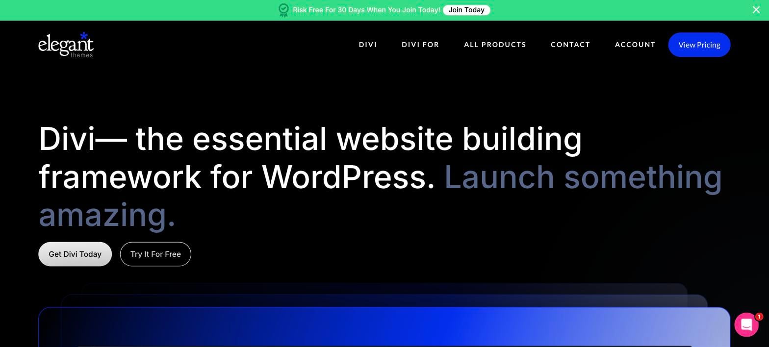 Divi WordPress theme and visual builder homepage from Elegant Themes Divi WordPress theme and visual builder homepage from Elegant Themes