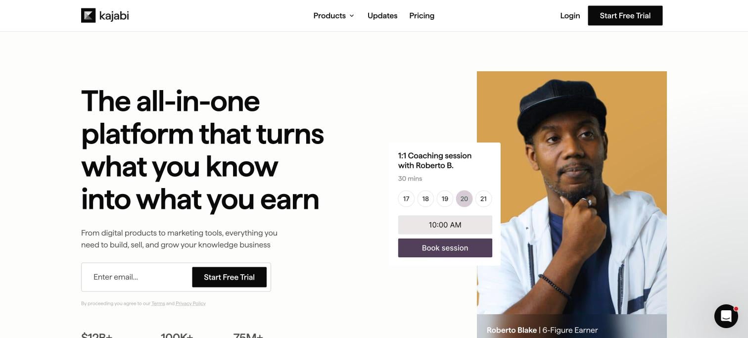 Kajabi homepage - SamCart Alternatives Kajabi homepage - SamCart Alternatives