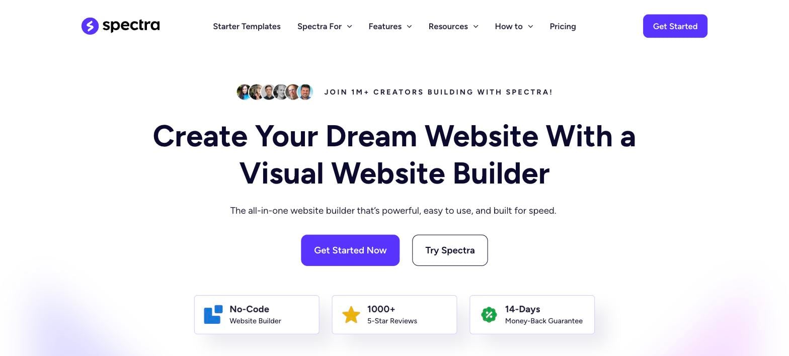Spectra WordPress website builder homepage Spectra WordPress website builder homepage