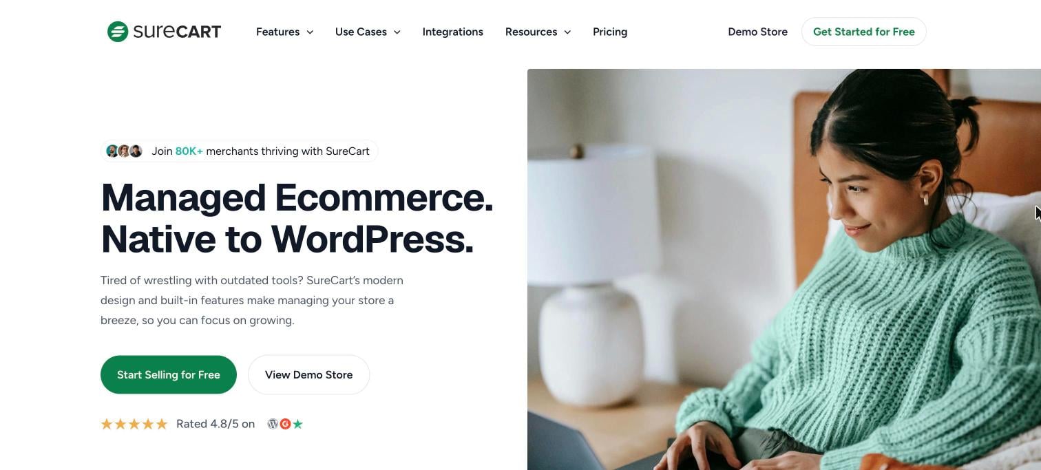 SureCart homepage - SamCart Alternatives SureCart homepage - SamCart Alternatives